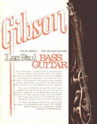 1969 Gibson Les Paul Bass Owners Manual