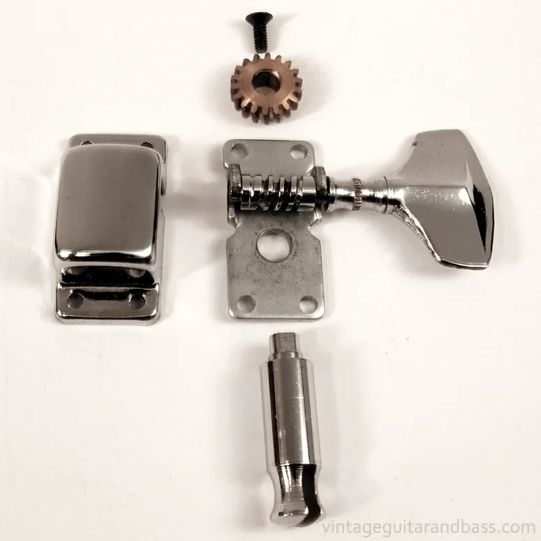 Matsumoku closed gear bass tuner, disassembled, top view