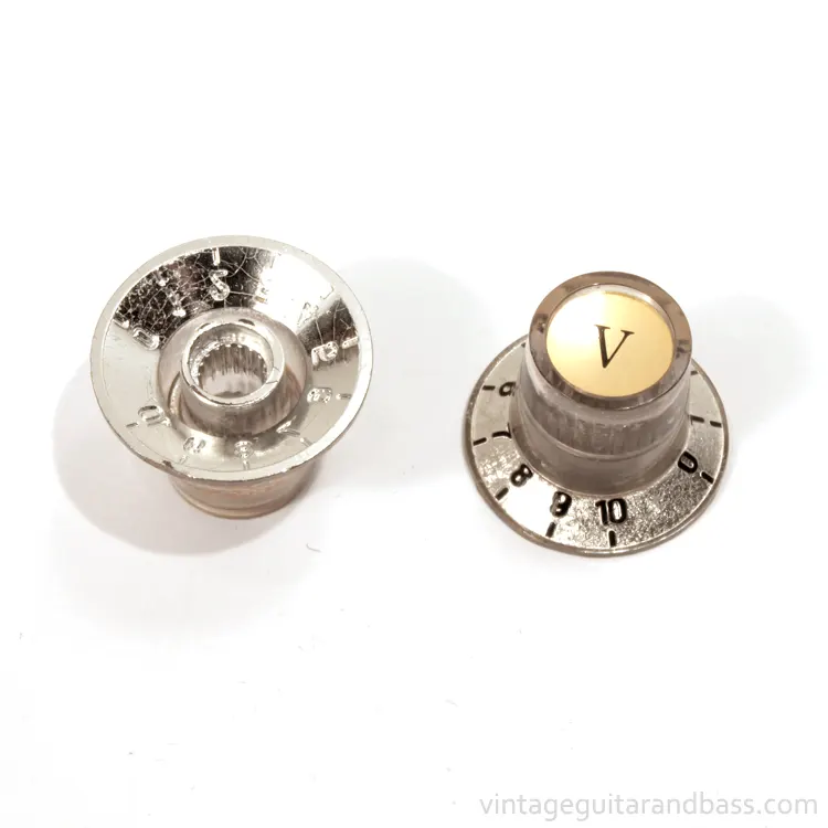 Matsumoku metal capped control knobs in silver