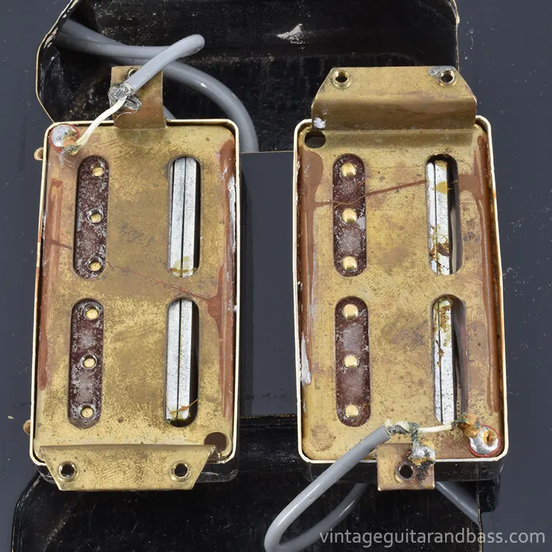 Matsumoku Maxon humbucker pickups, underside view