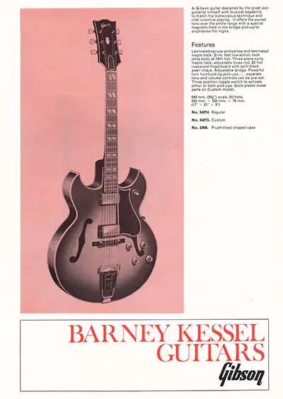 1971 Gibson, Hofner and Yamaha catalog page 2 - Gibson Barney Kessel