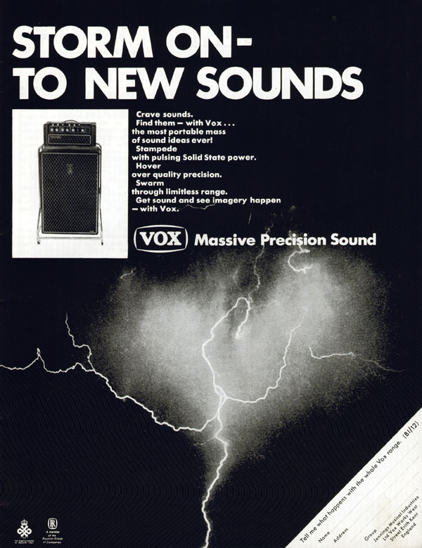Vox advertisement (1967) Storm On - To New Sounds
